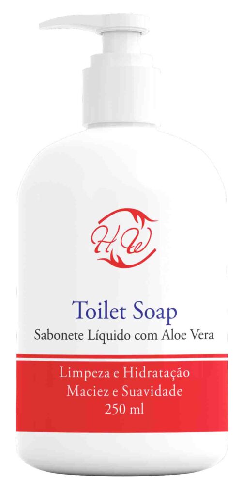 Sabonete líquido de aloe vera da happy world cosmeticos para limpeza e clareamento de pele